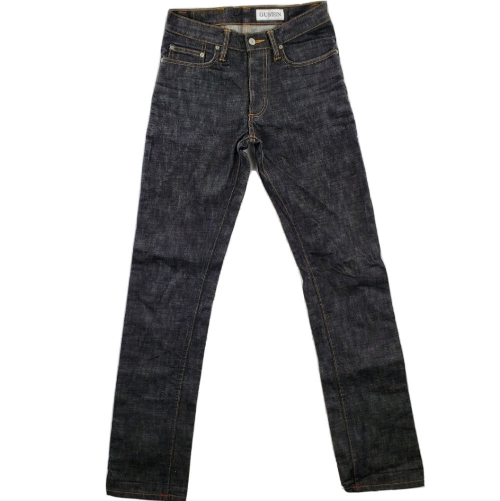 Gustin Slim Raw California Men Jeans 31 Actual 29x31 Button Fly Selvedge Tapered